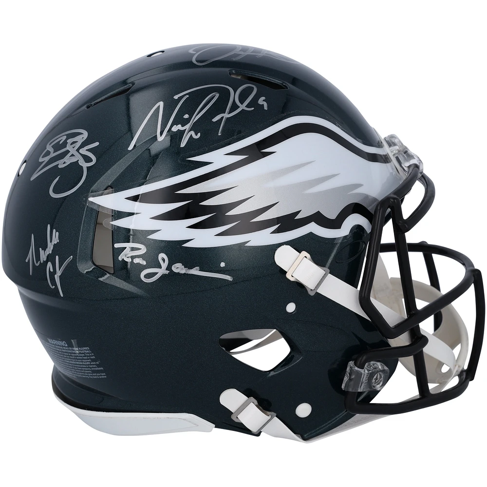 Philadelphia Eagles Quarterbacks Autographed Riddell Speed Authentic Helmet with 5 Signatures