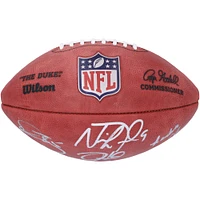 Philadelphia Eagles Quarterbacks Autographed Wilson Full Color Duke Football with 5 Signatures