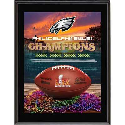 Plaque sublimée des champions du Super Bowl LIX des Philadelphia Eagles 10" x 13"