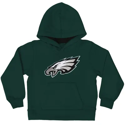 NFL Team Apparel Youth Philadelphia Eagles Primary Logo Black Pullover  Hoodie