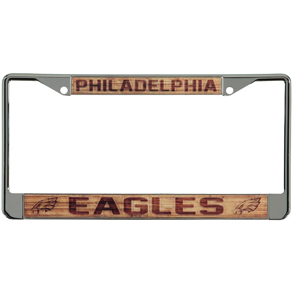 Lids Philadelphia Eagles Wood Design Acrylic License Plate Frame