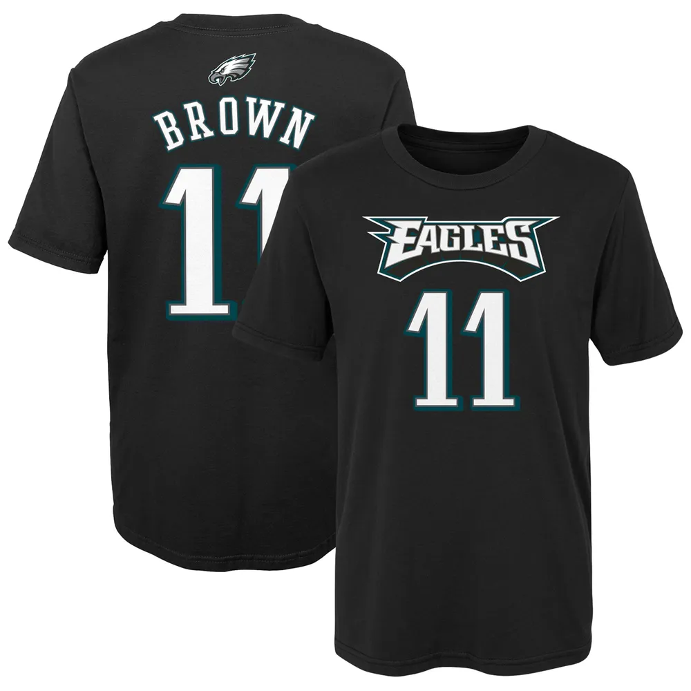 Outerstuff Preschool A.J. Brown Black Philadelphia Eagles Mainliner Player  Name & Number T-Shirt