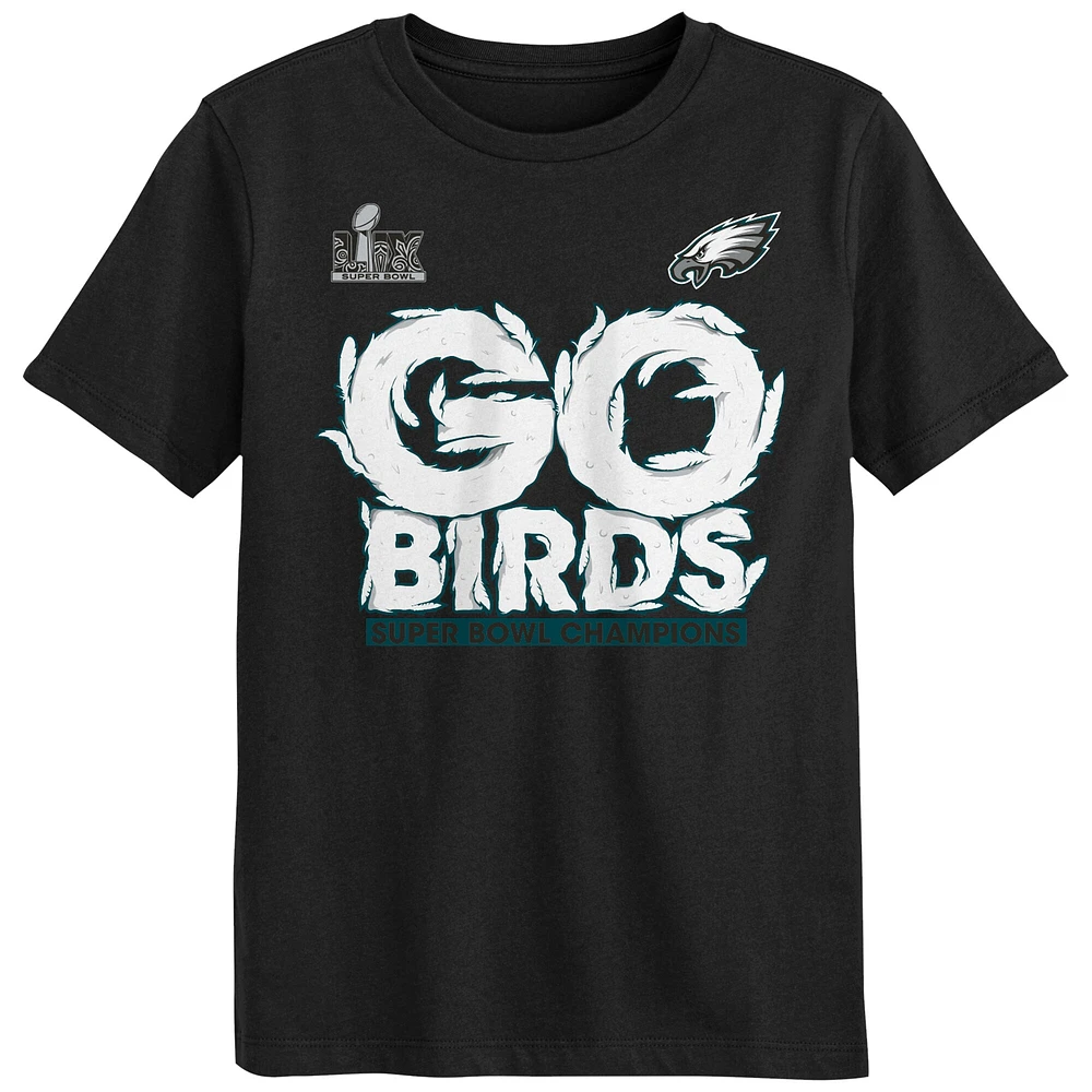 Preschool Fanatics  Black Philadelphia Eagles Super Bowl LIX Champions Local T-Shirt