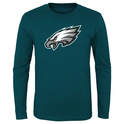 Preschool Green Philadelphia Eagles Primary Logo Long Sleeve T-Shirt
