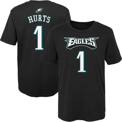 Reggie White Philadelphia Eagles Youth Black Name & Number Logo T