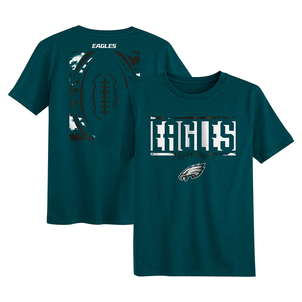 T-shirt The Blitz des Eagles de Philadelphie, vert minuit, pour enfants d'âge préscolaire