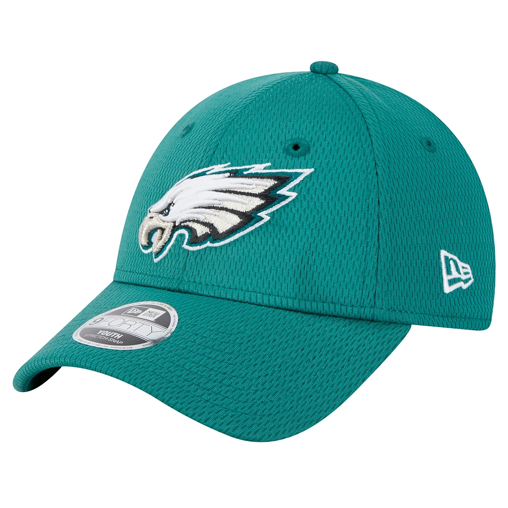 Preschool New Era Green Philadelphia Eagles Main 9FORTY Adjustable Hat