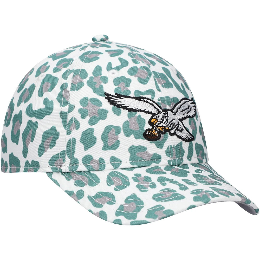 Preschool New Era White Philadelphia Eagles Active Leopard 9TWENTY Adjustable Hat