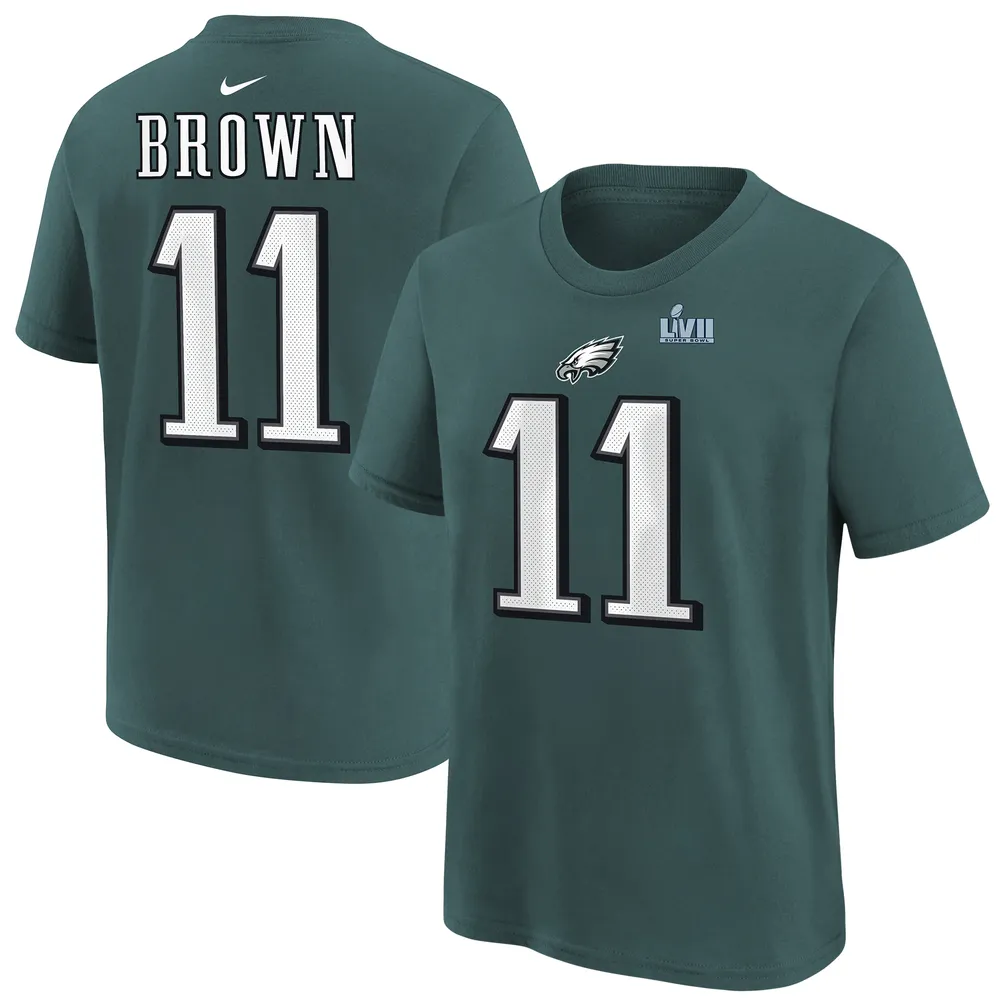 Nike Youth Nike Jalen Hurts Green Philadelphia Eagles Player Name & Number  T-Shirt