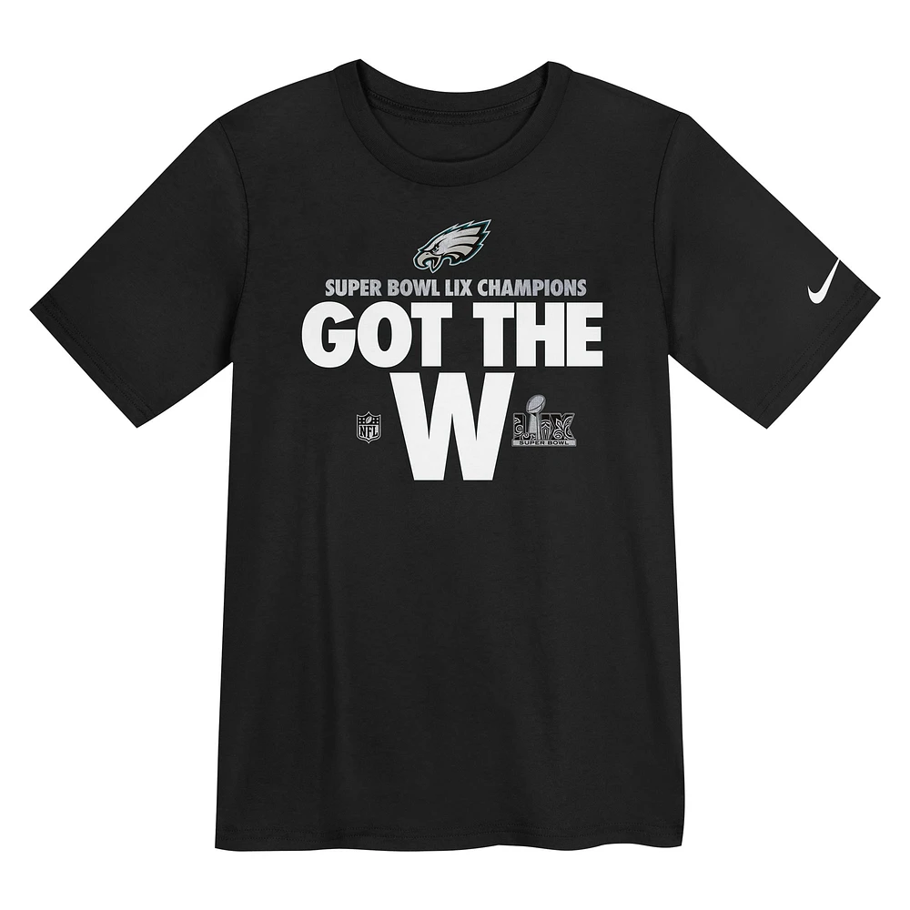 Preschool Nike  Black Philadelphia Eagles Super Bowl LIX Champions Parade T-Shirt