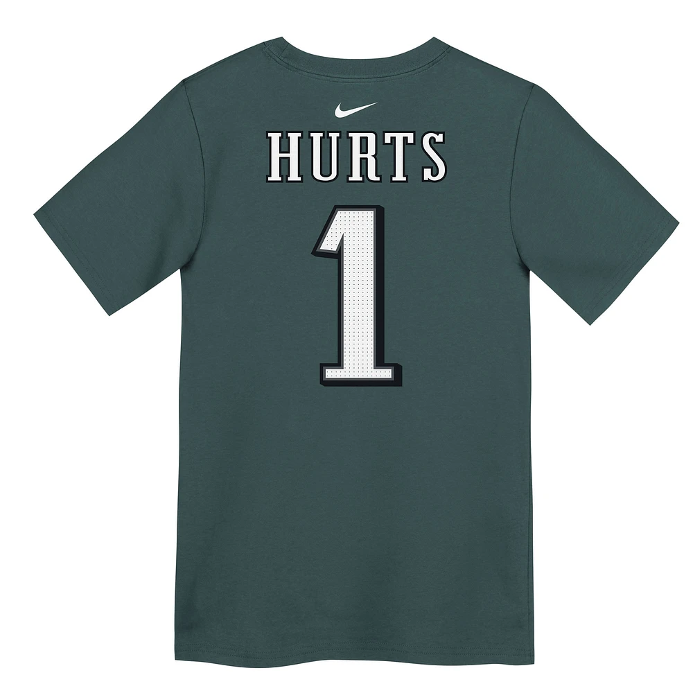 Preschool Nike Jalen Hurts Midnight Green Philadelphia Eagles Super Bowl LIX Player Name & Number T-Shirt