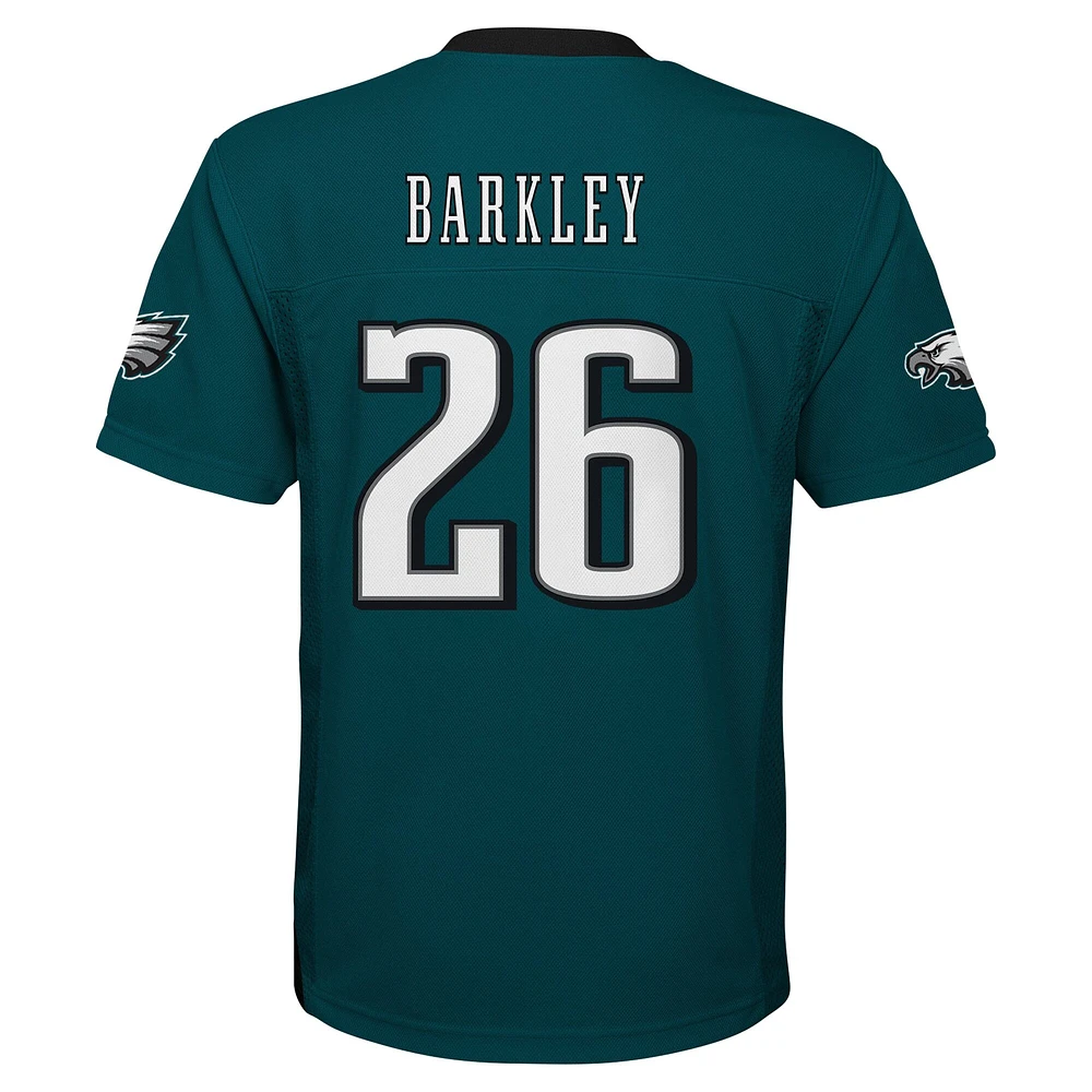 Maillot de joueur réplique vert nuit Saquon Barkley des Philadelphia Eagles pour enfants d'âge préscolaire