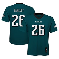 Maillot de joueur réplique vert nuit Saquon Barkley des Philadelphia Eagles pour enfants d'âge préscolaire