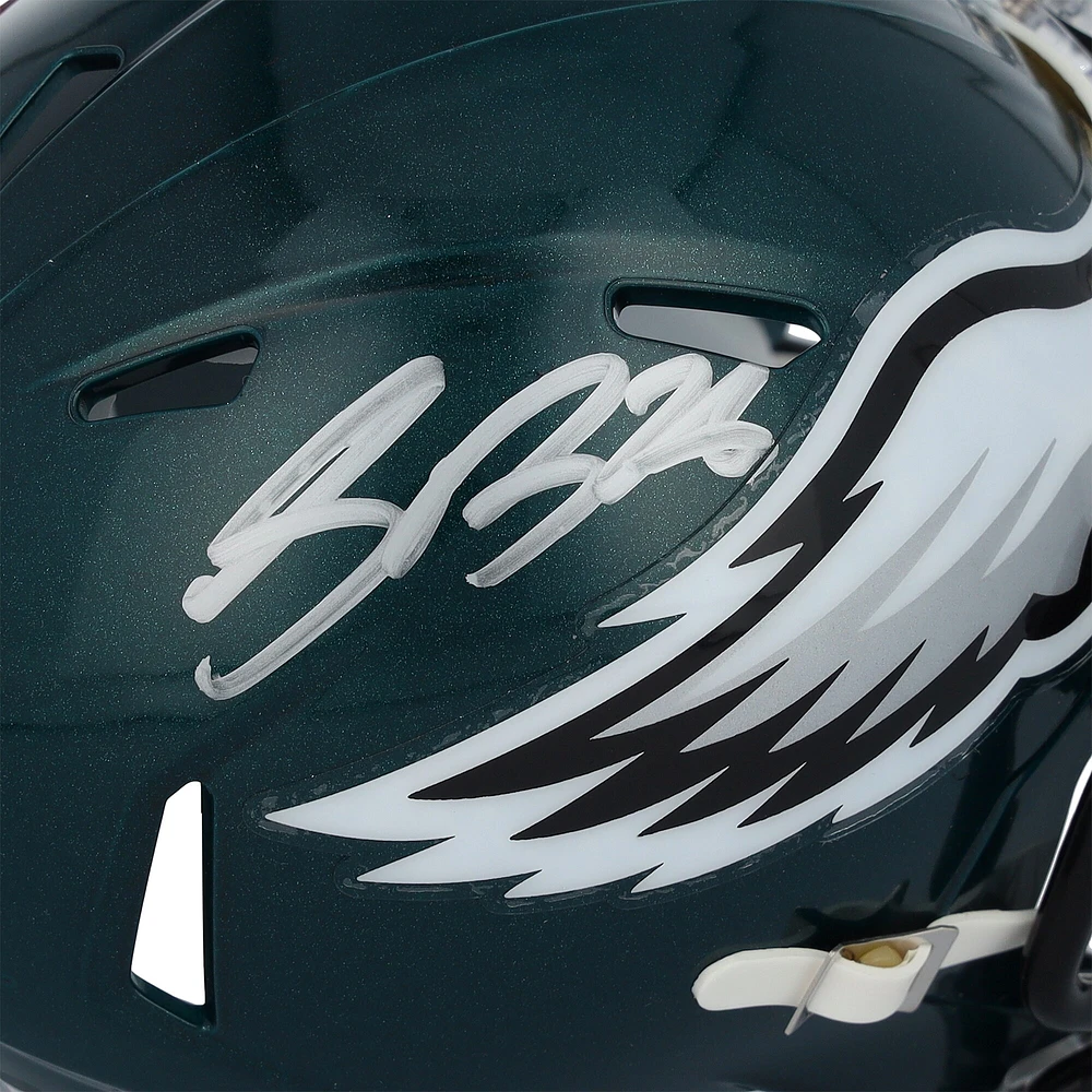 Saquon Barkley Philadelphia Eagles Autographed Super Bowl LIX Champions Riddell Logo Speed Mini Helmet