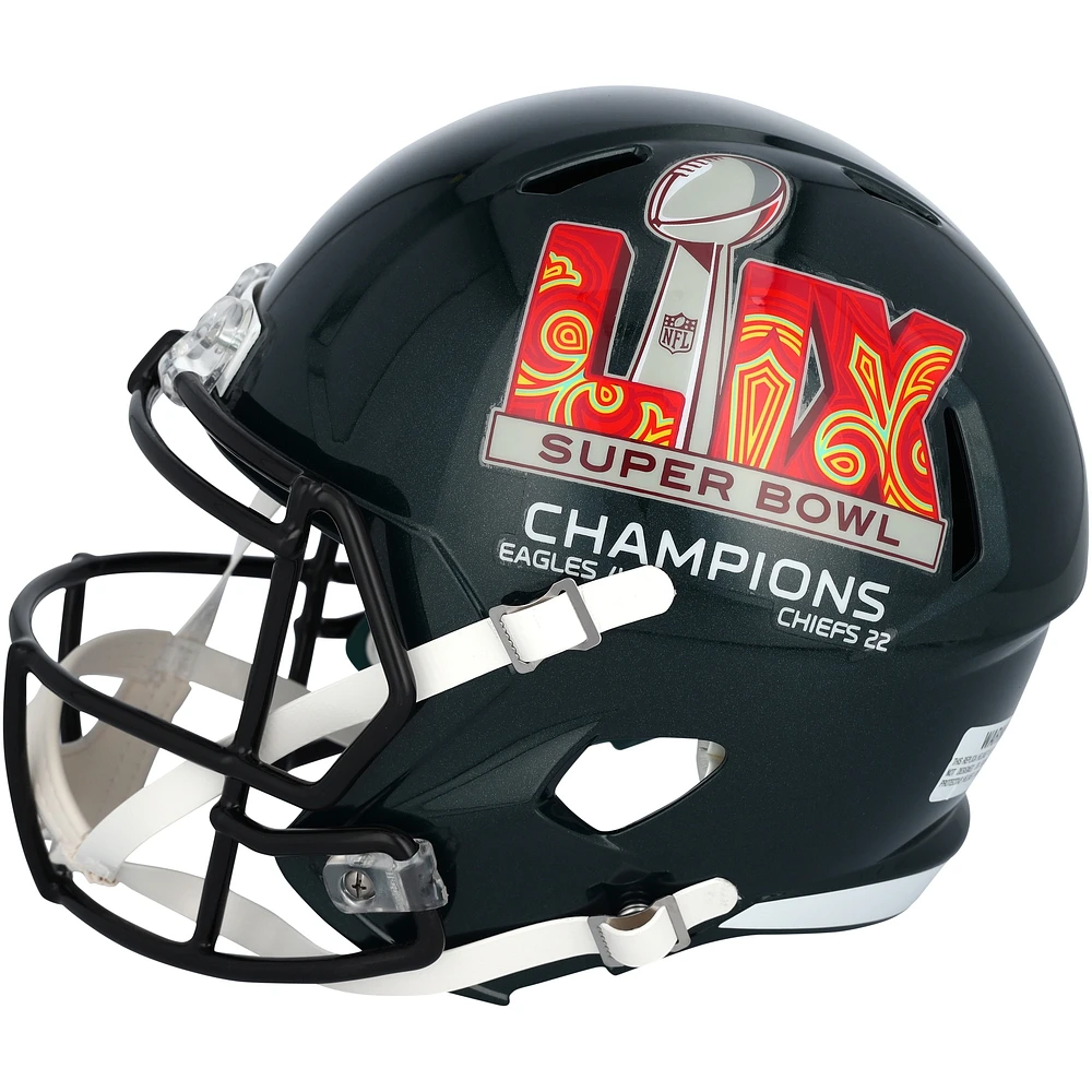 Saquon Barkley Philadelphia Eagles Autographed Super Bowl LIX Champions Riddell Logo Speed Replica Helmet