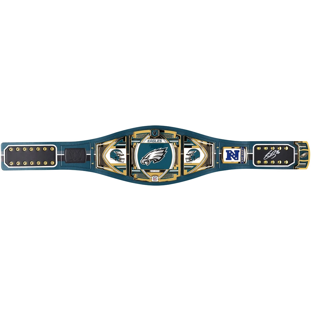 Saquon Barkley Philadelphia Eagles Autographed WWE Title Belt