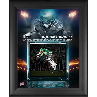 Saquon Barkley Philadelphia Eagles Framed 13" x 16" 2024 Offensive Player of the Year Collage