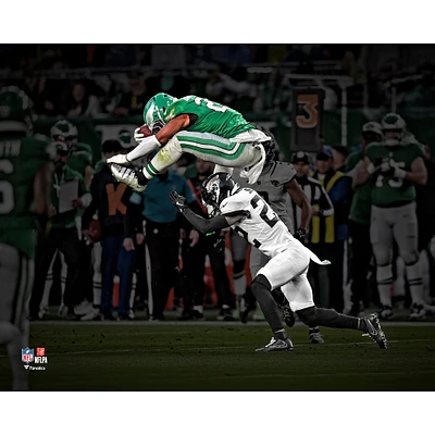 Saquon Barkley Philadelphia Eagles Unsigned Reverse Hurdle Photograph