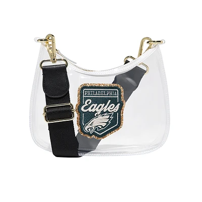 Stoney Clover Lane Philadelphia Eagles Clear Curved Crossbody