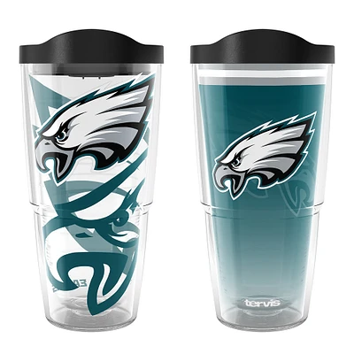 Tervis  Philadelphia Eagles 24oz NFL 2 PACK Genuine & Forever Fan