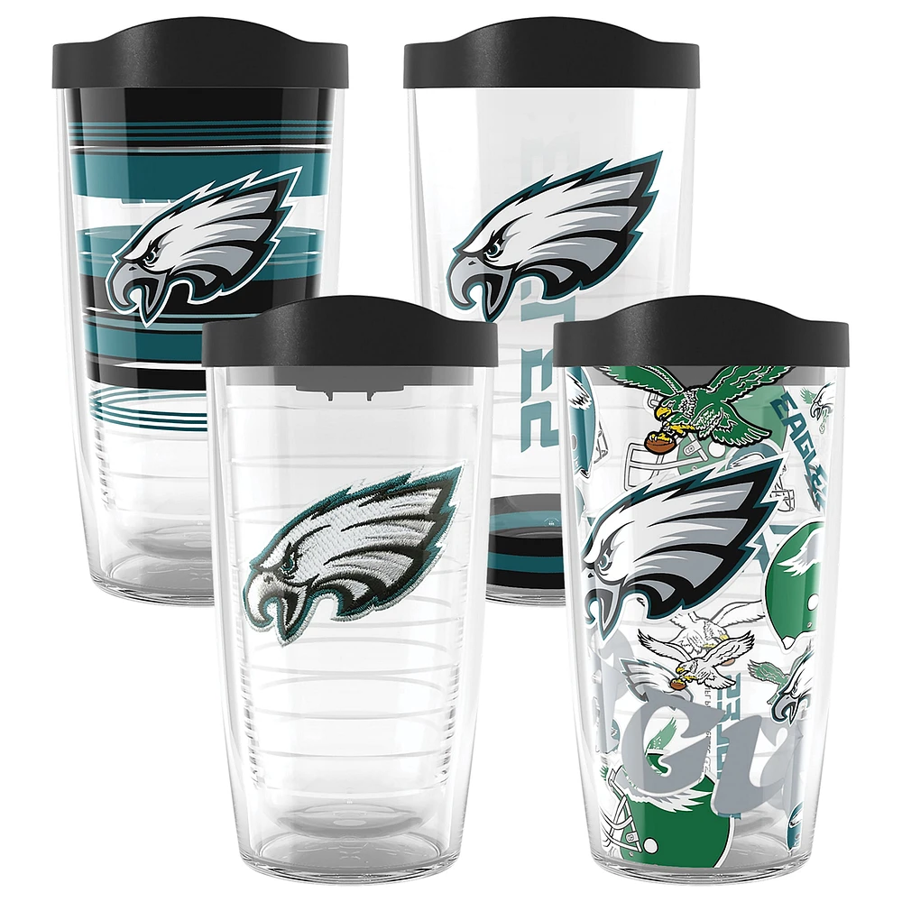 Tervis Eagles de Philadelphie, paquet de quatre, 16 oz. Ensemble de gobelets classiques