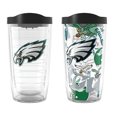 Tervis Philadelphia Eagles paquet de deux 16oz. Ensemble de gobelets classiques Allover