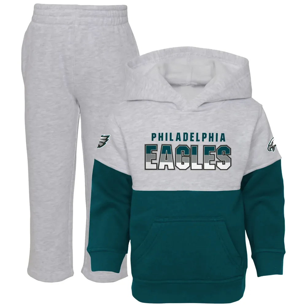 Lids Philadelphia Eagles Toddler Playmaker Hoodie and Pants Set - Heather  Gray/Midnight Green