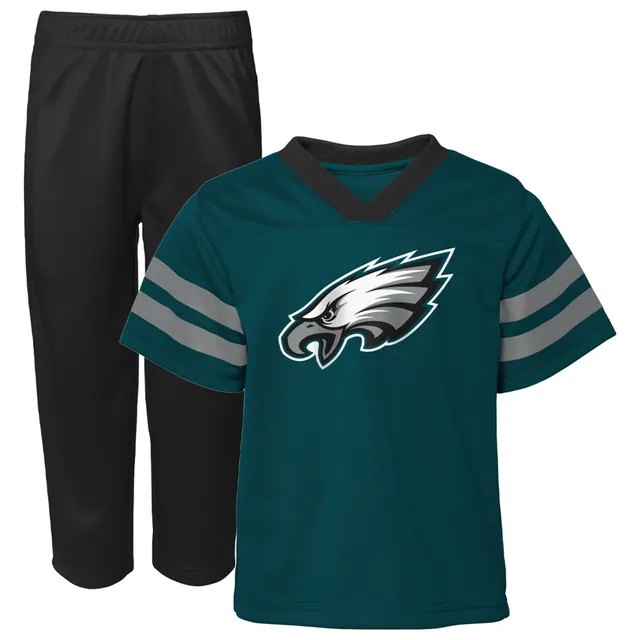 Philadelphia Eagles Concepts Sport Women's Logo T-Shirt & Pants Set -  Midnight Green/Black