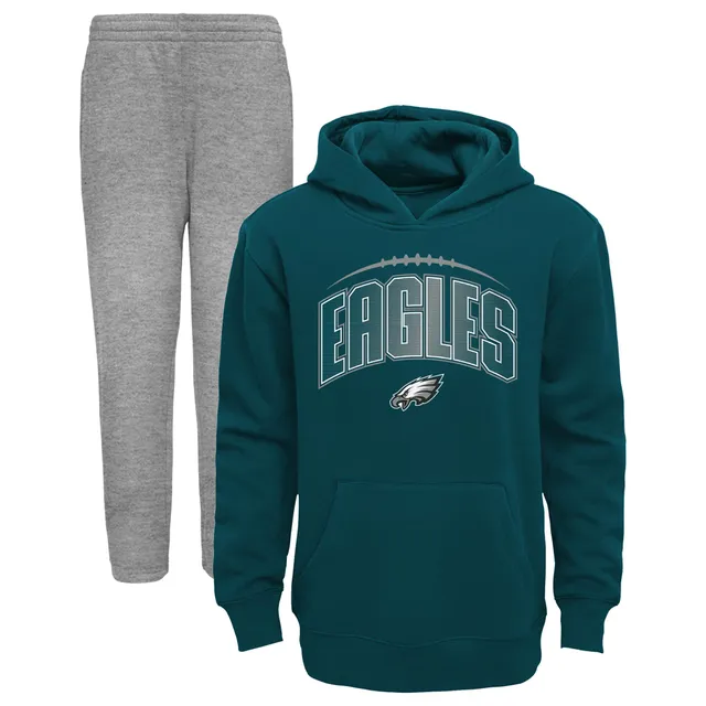 Men's Nike Heathered Gray Philadelphia Eagles Fan Gear Primary Logo  Performance Pullover Hoodie