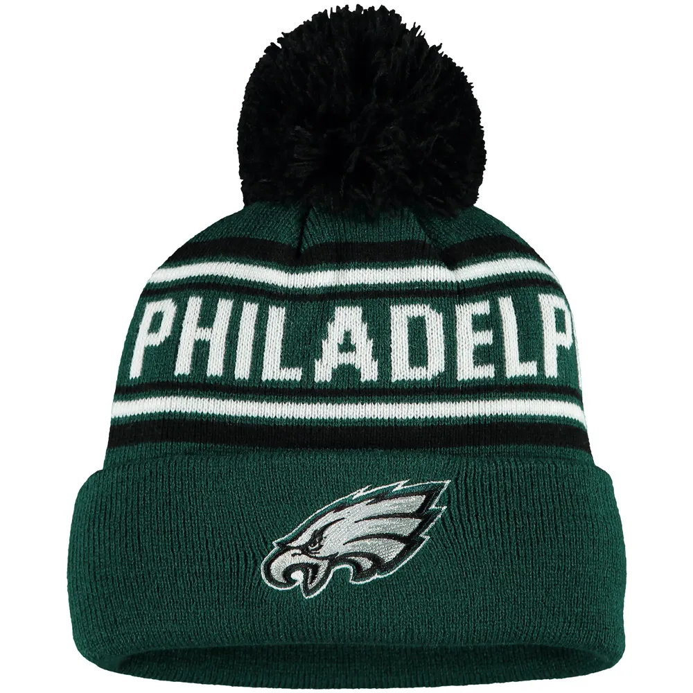 Lids Philadelphia Eagles Toddler Jacquard Cuffed Knit Hat with Pom -  Midnight Green