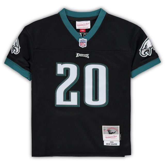 Maillot Mitchell & Ness Brian Dawkins noir Philadelphia Eagles 2004 retraité Legacy pour tout-petit