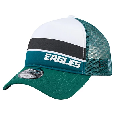 Casquette ajustable A-Frame Trucker 9FORTY de New Era pour tout-petits, vert nuit, Philadelphia Eagles Sport Night Color Block