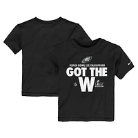 T-shirt Nike noir pour tout-petit Philadelphia Eagles Super Bowl LIX Champions Parade