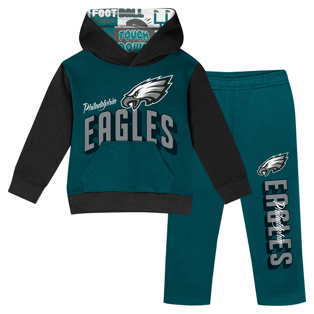 Ensemble sweat à capuche et pantalon en polaire pour tout-petit Philadelphia Eagles Coin Toss