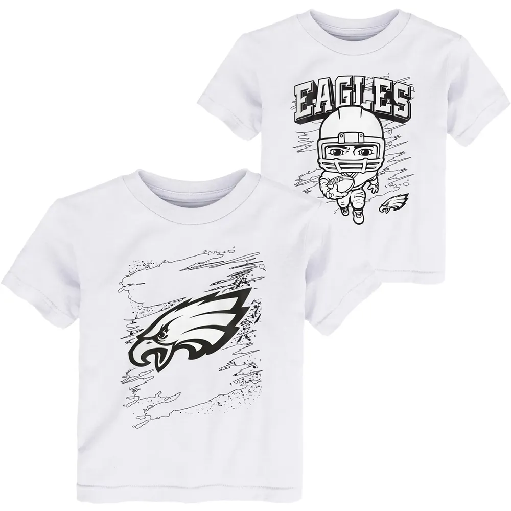 Lids Philadelphia Eagles Toddler Coloring Activity Two-Pack T-Shirt Set -  White