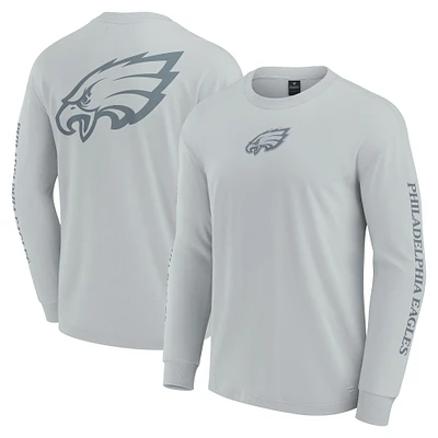 T-shirt unisexe à manches longues Fanatics gris Philadelphia Eagles Elements Strive