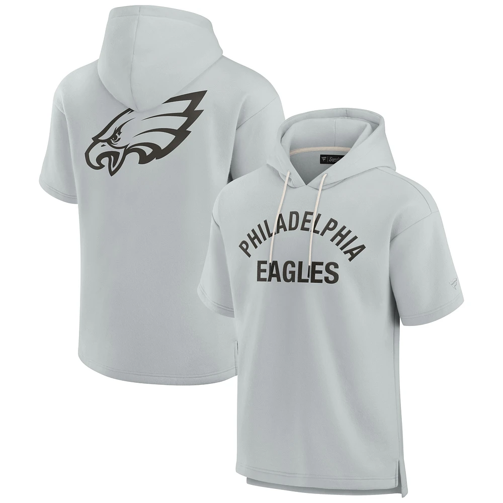 Sweat à capuche unisexe Fanatics Grey Philadelphia Eagles Elements en polaire super douce manches courtes