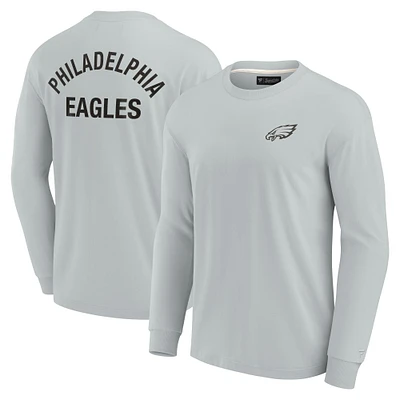 T-shirt unisexe à manches longues super doux gris Philadelphia Eagles Elements Fanatics