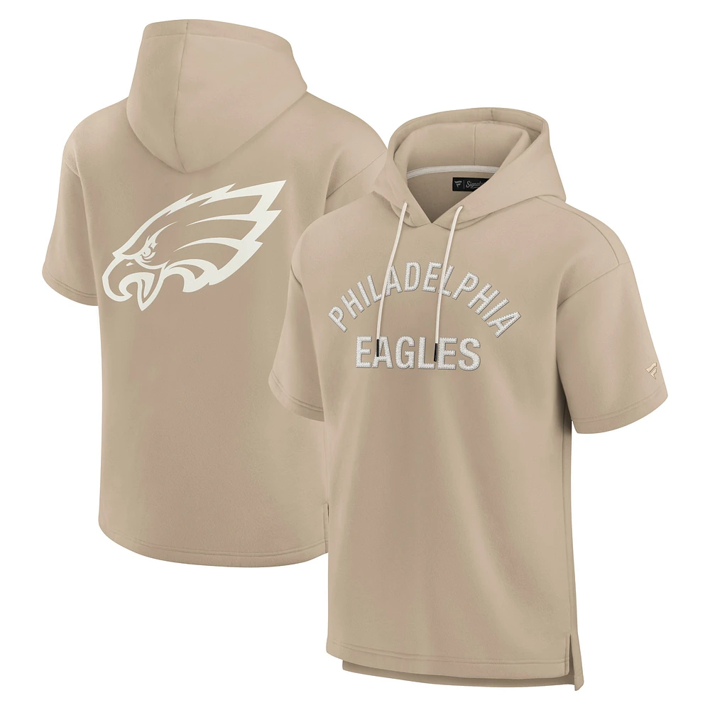 Sweat à capuche unisexe Fanatics Kaki Philadelphia Eagles Elements en polaire super douce manches courtes