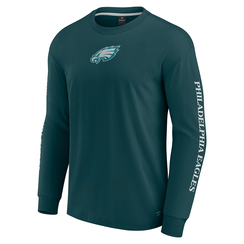 T-shirt unisexe à manches longues Fanatics Midnight Green Philadelphia Eagles Elements Strive