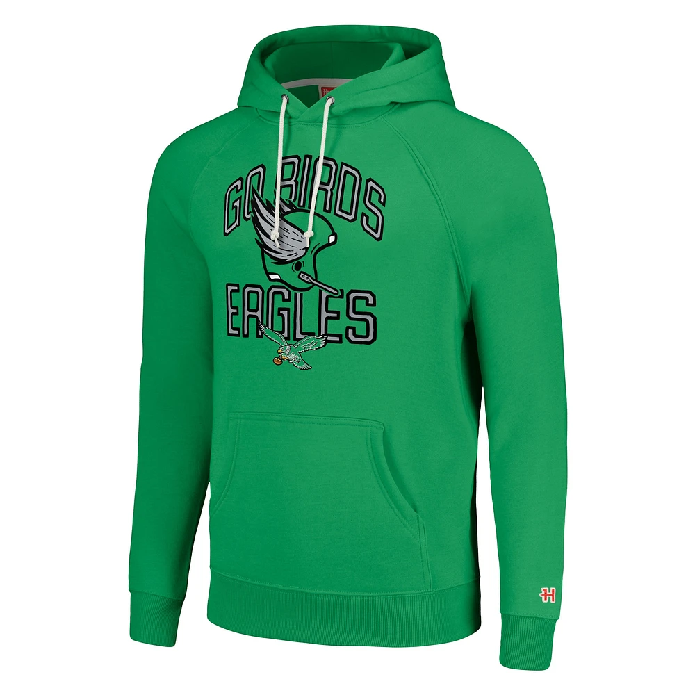 Unisex Homage Philadelphia Eagles Hyperlocal Raglan Pullover Hoodie