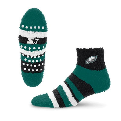 Chaussettes unisexes à rayures douillettes des Philadelphia Eagles