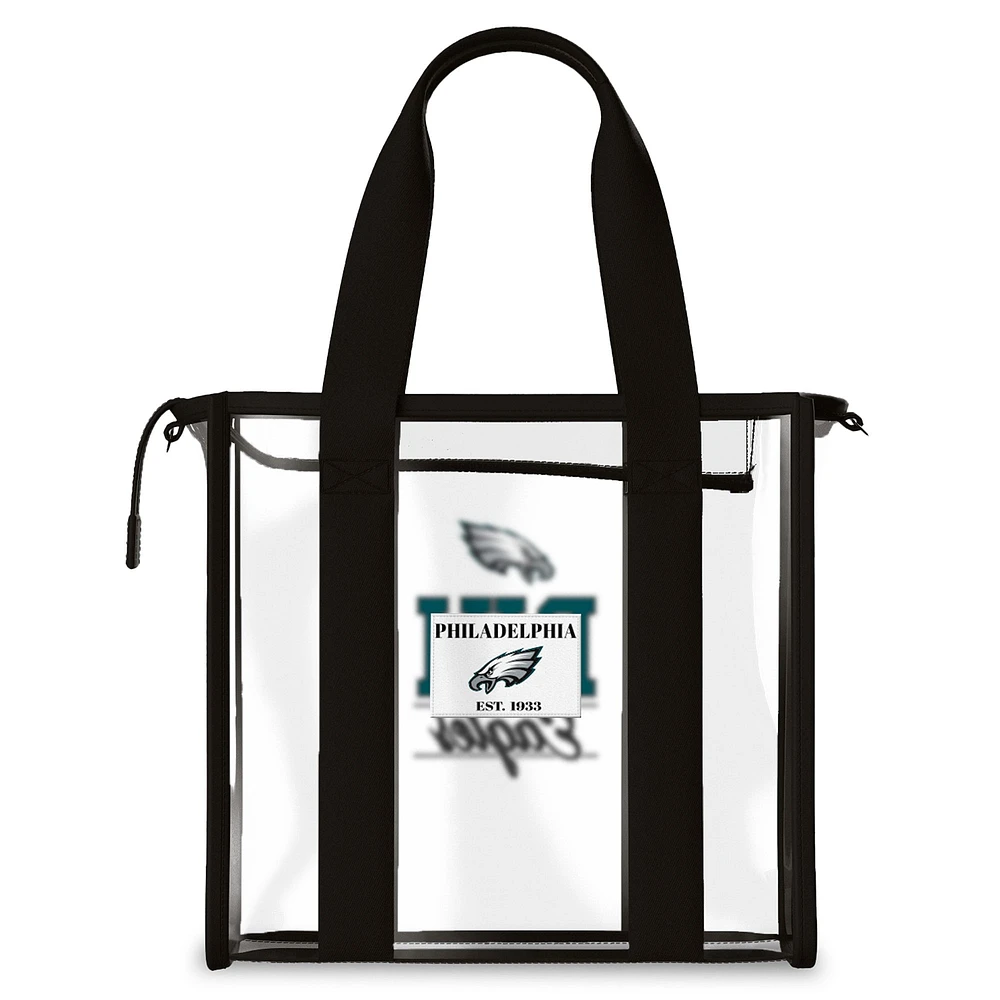 WEAR by Erin Andrews Philadelphia Eagles Stadium Tote Bag with Team Color Trim