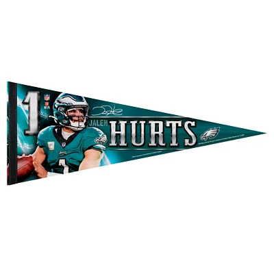 Fanion de qualité supérieure WinCraft Jalen Hurts Philadelphia Eagles 12" x 30"