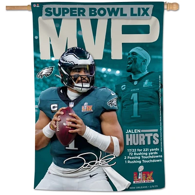 WinCraft Jalen Hurts Philadelphia Eagles Super Bowl LIX MVP 28" x 40" Single-Sided Vertical Banner