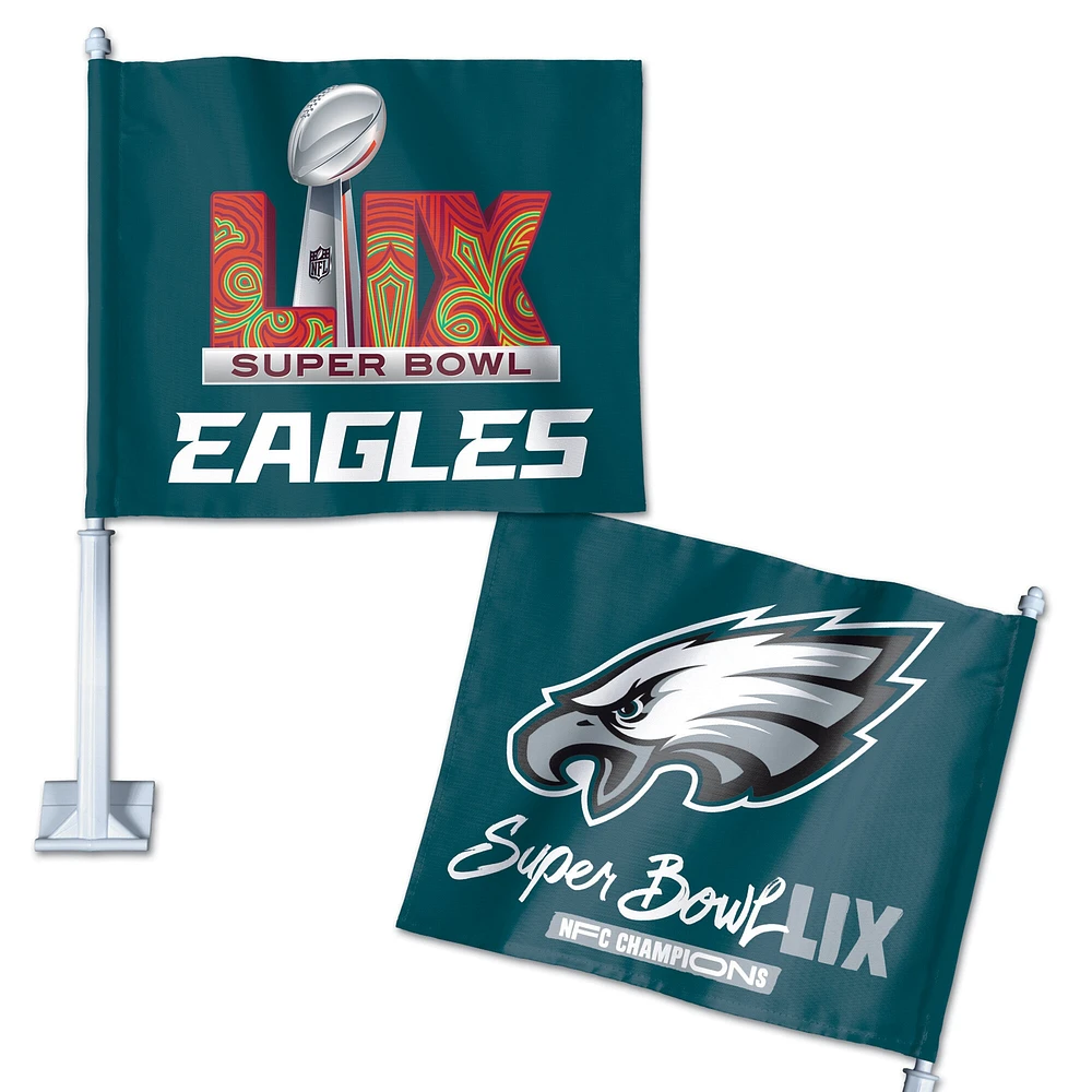 WinCraft Philadelphia Eagles 2024 NFC Champions 11.75" x 14" Double-Sided Car Flag