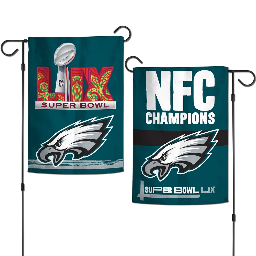 WinCraft Philadelphia Eagles 2024 NFC Champions 12'' x 18'' Double-Sided Garden Flag