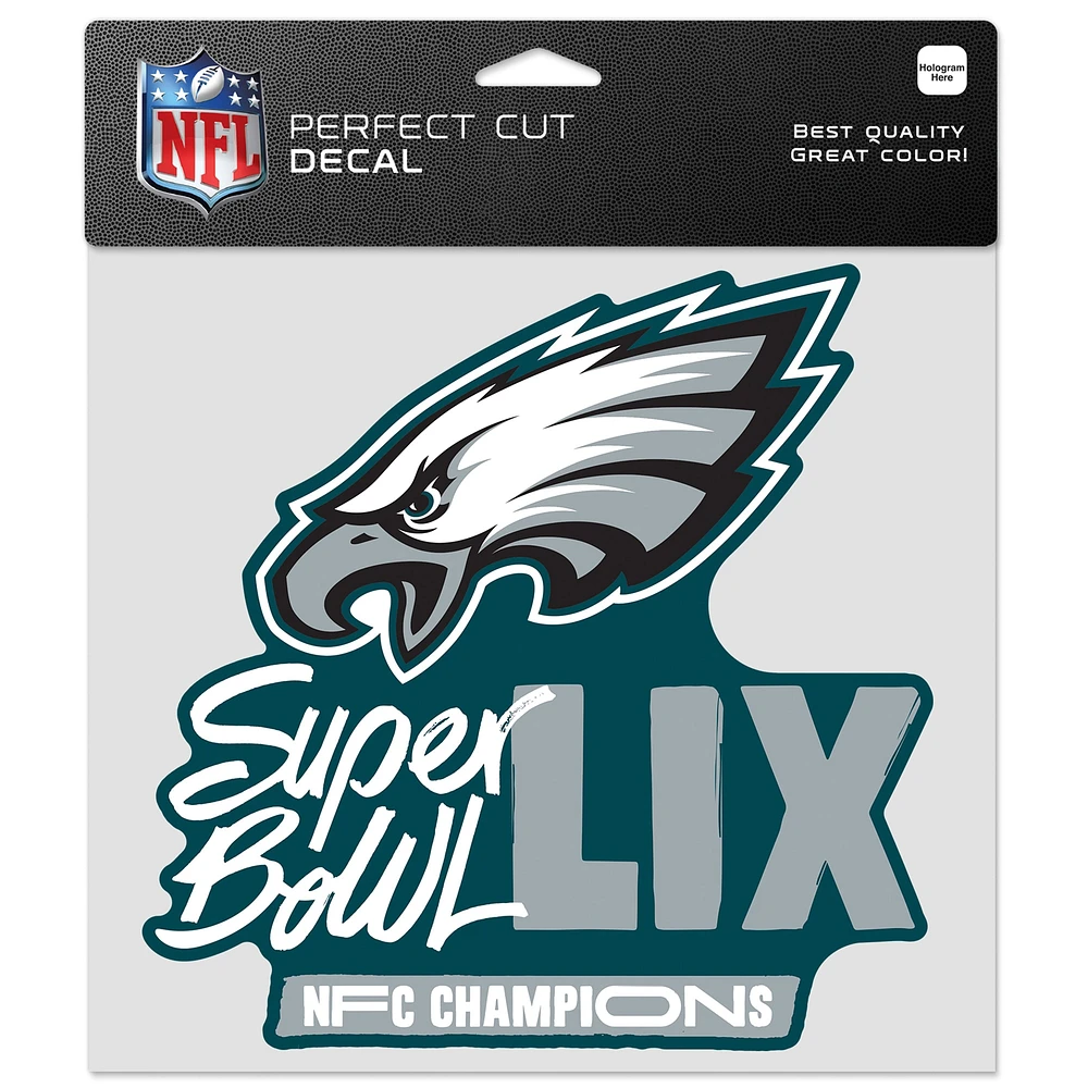 WinCraft Philadelphia Eagles 2024 NFC Champions 8" x 8" Perfect Cut Decal