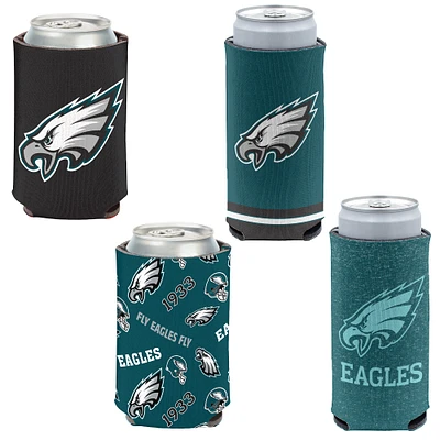 WinCraft Philadelphia Eagles 4-Pack 12oz. Can & Slim Can Cooler Set