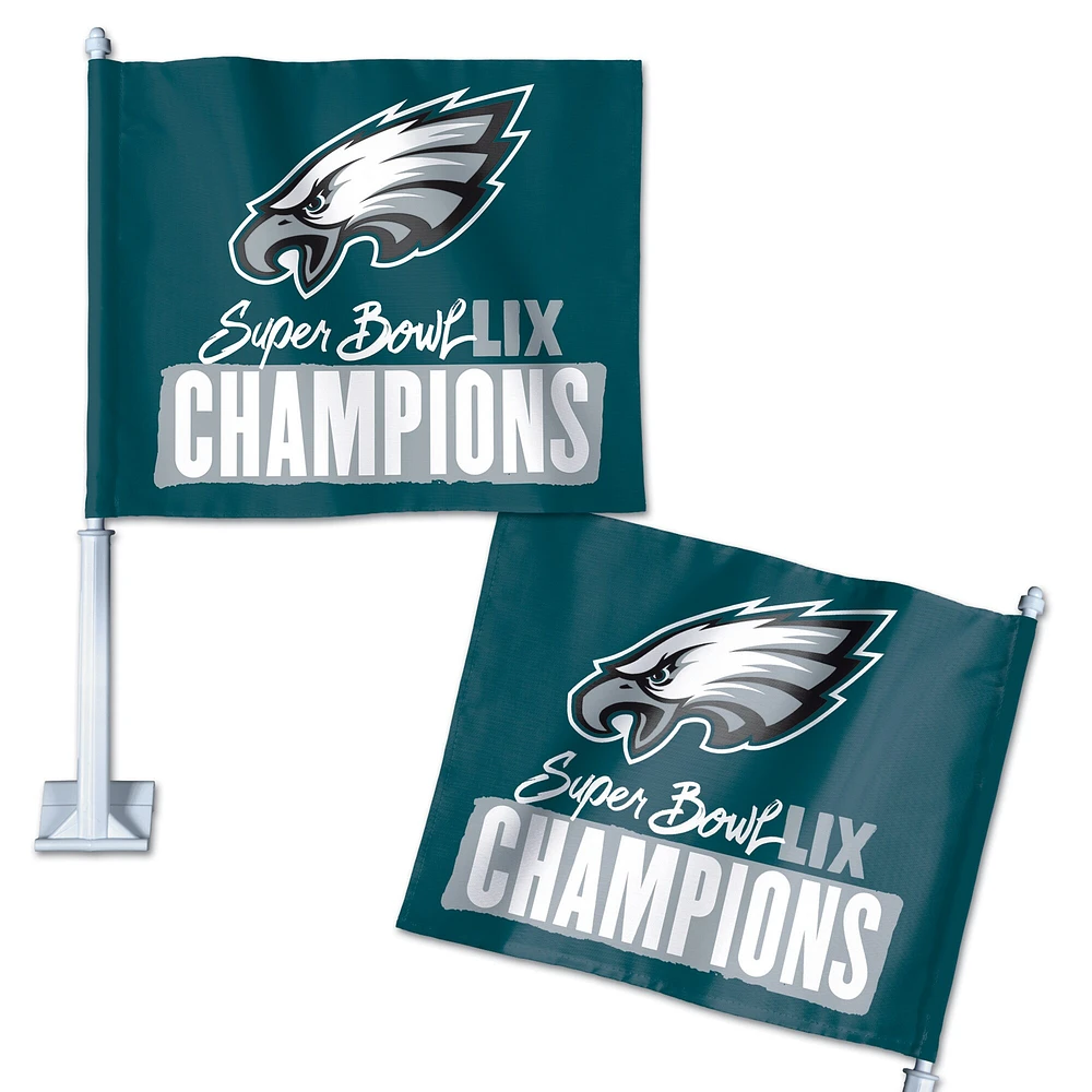 Drapeau de voiture double face WinCraft Philadelphia Eagles Super Bowl LIX Champions 11,75" x 14"